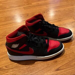 Nike Air Jordan Black, Red, and White Athletic Shoes
